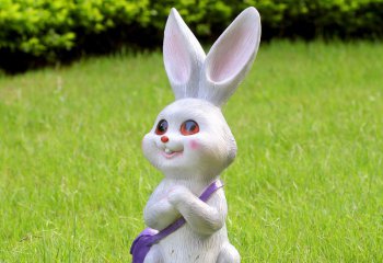 兔子雕塑-室内摆放一只卡通树脂兔子雕塑