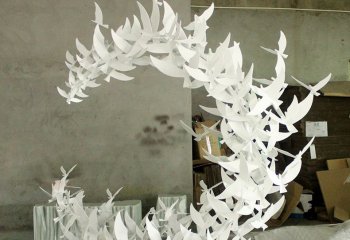 鸽子雕塑-室内别墅玻璃钢创意抽象装饰品鸽子摆件雕塑
