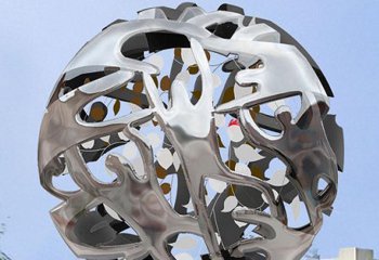 镂空球雕塑-公园创意抽象镂空球雕塑