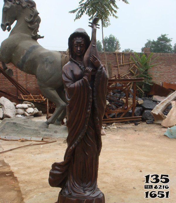 美女雕塑-古代公园人物铜雕美女雕塑高清图片
