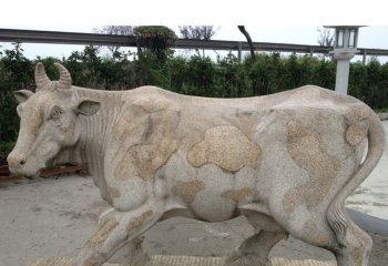 牛雕塑-农场一只大号石雕牛雕塑