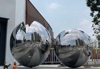 球体雕塑-户外不锈钢、镜面球体雕塑