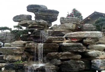 假山雕塑-园林塑石千层假山流水景观