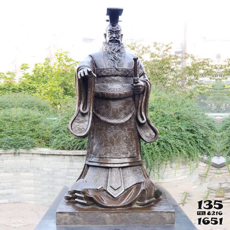 秦始皇雕塑-公园历史名人千古一帝秦始皇雕像高清图片