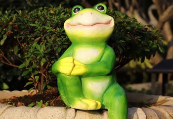 青蛙雕塑-花园彩绘玻璃钢青蛙雕塑