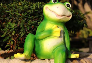 青蛙雕塑-商场彩绘玻璃钢青蛙雕塑