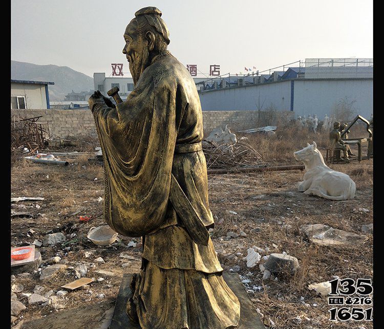 孔子雕塑-公园人物至圣先师孔子铜雕高清图片
