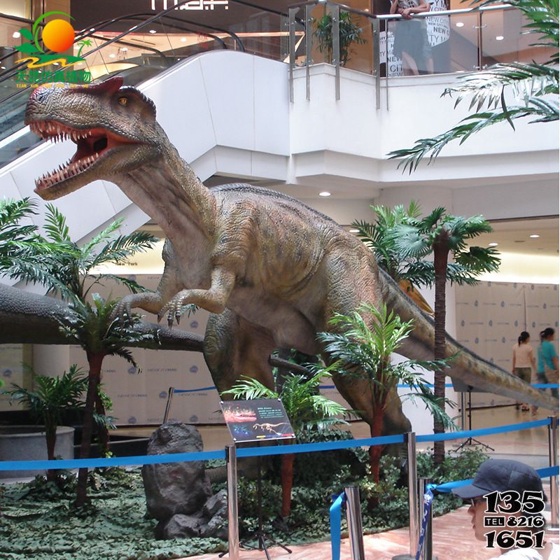 恐龙雕塑-景区玻璃钢大型仿真动物侏罗纪主题恐龙雕塑高清图片