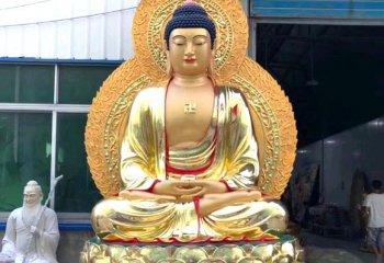 如来佛祖雕塑-不锈钢喷金烤漆寺庙供奉的神佛如来佛祖雕塑