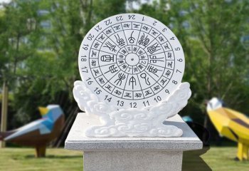 日晷雕塑-户外公园大型景观日晷雕塑