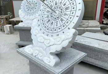 日晷雕塑-校园大理石创意古代计时器日晷雕塑