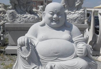 弥勒佛雕塑-景区汉白玉坐式弥勒佛雕塑
