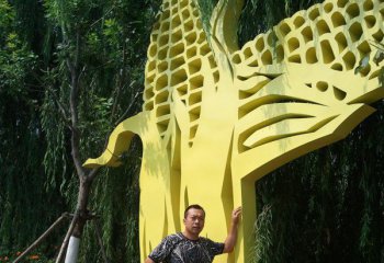 玉米雕塑-大型不锈钢园林景观玉米雕塑