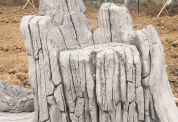 假山雕塑-塑石假山石龟裂纹石观装饰摆件