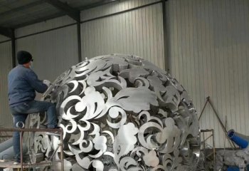 镂空球雕塑-公园广场创意镂空不锈钢镂空球雕塑
