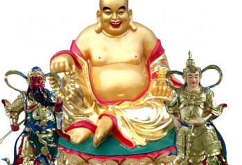 弥勒佛雕塑-玻璃钢彩绘寺庙供奉神佛弥勒佛雕塑