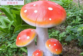 蘑菇雕塑-仿真植物童趣可爱蘑菇雕塑