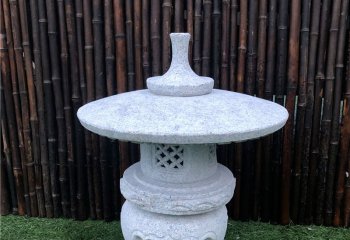 石灯雕塑-仿古寺院日式大理石石雕石灯雕塑