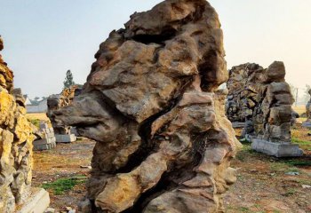 假山雕塑-园林假山石头自然奇石公园摆件假山雕塑