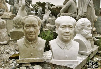 毛泽东雕塑-公园景区汉白玉石雕毛泽东雕塑