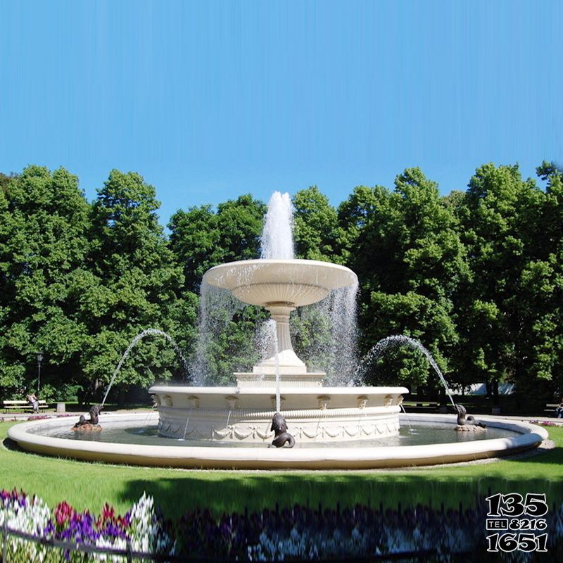 喷泉雕塑-公园园林大型欧式石雕喷泉雕塑高清图片