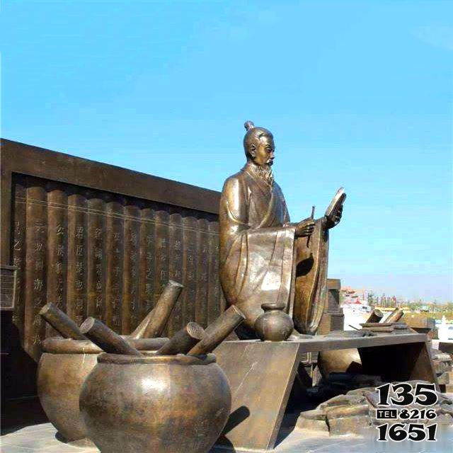 司马迁雕塑-城市广场西汉历史文化名人司马迁铸铜景观雕塑高清图片