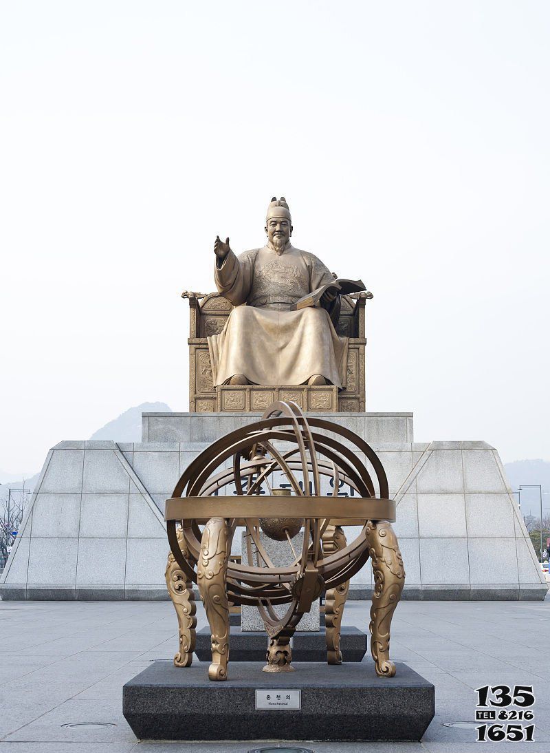 浑天仪雕塑-公园广场创意不锈钢浑天仪雕塑高清图片