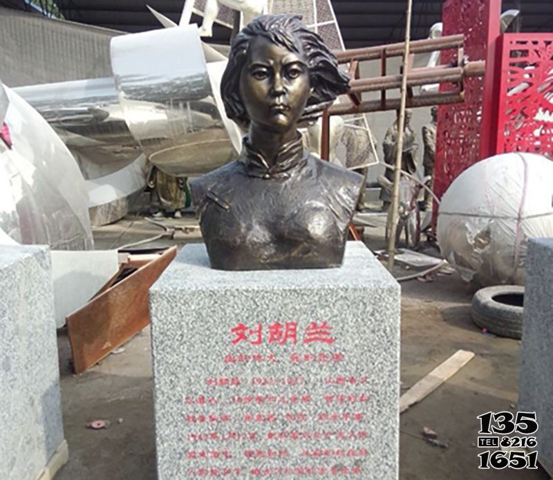 刘胡兰雕塑-公园人物铜雕刘胡兰雕塑高清图片
