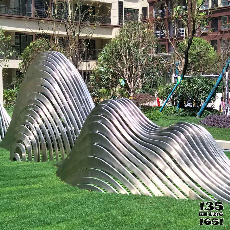 假山雕塑-大型不锈钢 假山公园绿地景观小品抽象摆件高清图片