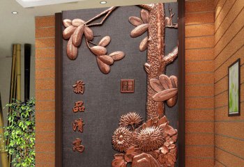 梅兰竹菊雕塑-办公装饰壁画铜浮雕梅兰竹菊雕塑