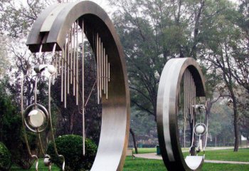 喷泉雕塑-公园草坪摆放不锈钢创意镂空雕塑