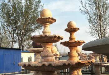 喷泉雕塑-九龙戏珠石雕喷泉雕塑