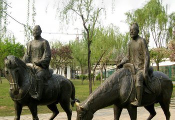 骑马雕塑-公园户外铜雕骑马雕塑