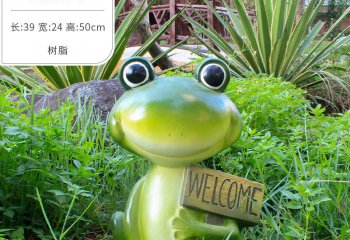 青蛙雕塑-公园树脂抽象青蛙雕塑