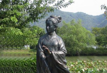 西施雕塑-观光景区春秋时期著名美女西施铜雕塑像