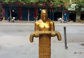 炎帝雕塑-商场街边摆放三皇五帝之炎皇大帝神农氏铜雕塑像