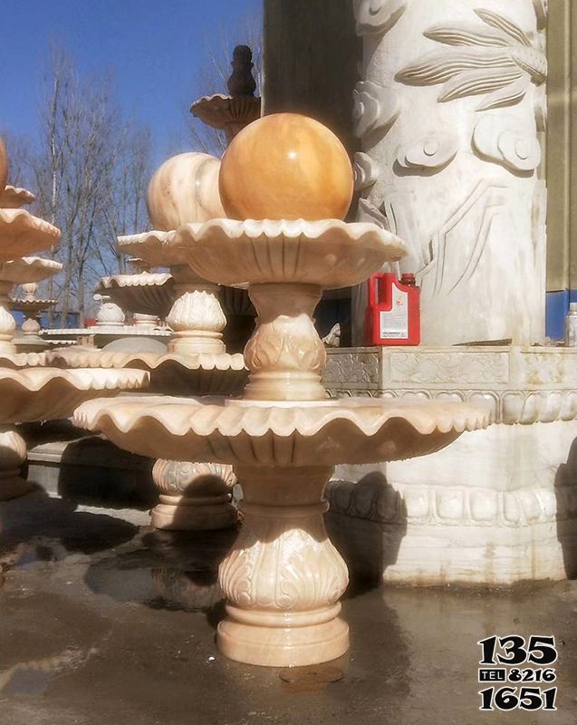 喷泉雕塑-广场小区摆放风水球喷泉雕塑高清图片