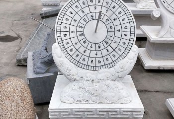 日晷雕塑-景区创意摆件大理石石雕日晷雕塑