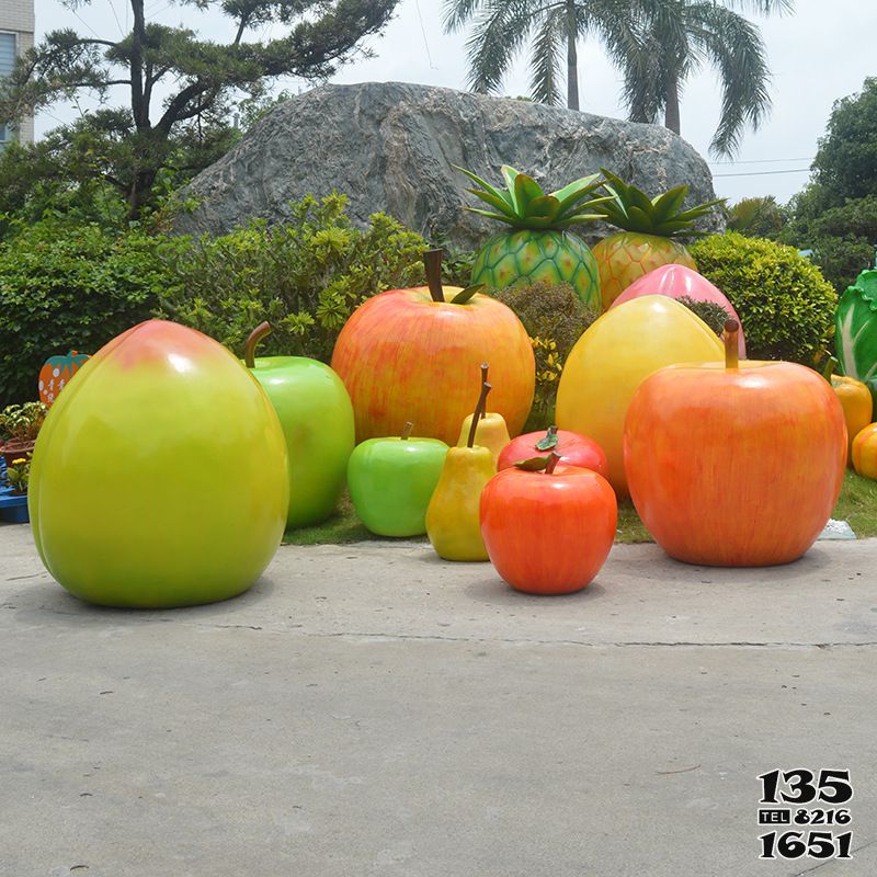 水果雕塑-植物园仿真植物假蔬菜水果玻璃钢雕塑高清图片