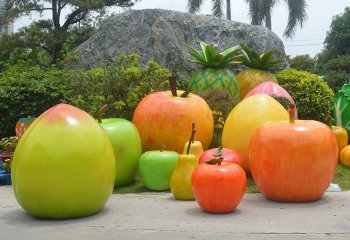 水果雕塑-植物园仿真植物假蔬菜水果玻璃钢雕塑