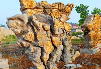 假山雕塑-景观石绿地河滩假山石头自然石公园摆件