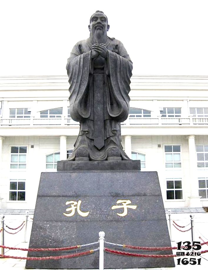 孔子雕塑-校园铸造春秋时期鲁国思想家孔子铜雕塑