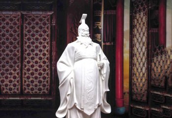 刘彻雕塑-公园景区摆放汉武帝刘彻汉白玉石雕像