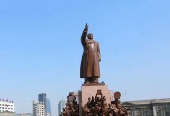 毛泽东雕塑-城市广场毛主席大型人物景观毛泽东雕塑