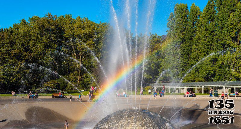 喷泉雕塑-公园不锈钢半球形喷泉景观雕塑高清图片