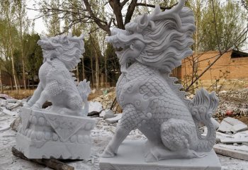 麒麟雕塑-户外庭院别墅砂石石雕神兽麒麟雕塑