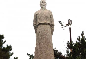 贺知章雕塑-花园广场历史名人唐代诗人、书法家贺知章砂岩石雕像