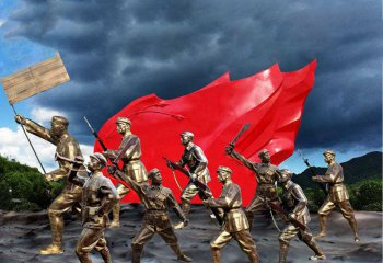 红军雕塑-景区抗日革命烈士红军雕塑