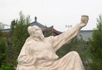 李白雕塑-公园园林砂岩著名诗人李白石雕塑像