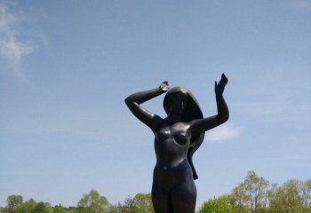 女孩雕塑-户外公园景观铜雕女孩雕塑